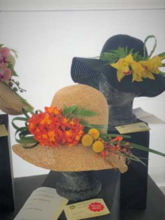 Design flowers adorning hats from peru